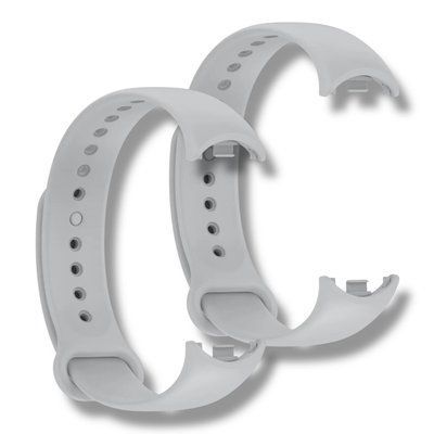 Ремінець 2 шт CDK для Xiaomi Mi Smart Band 8 | Silicone Sport Band (015812) (grey) 022274-385 фото