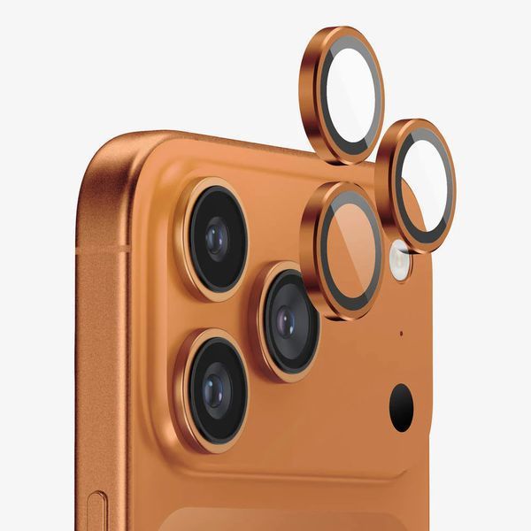 Захисне скло 2 шт CDK для Apple iPhone 17 Pro Max | на камеру Lens Metal Ring Eagle Eye (023233) (orange) 023268-123 фото