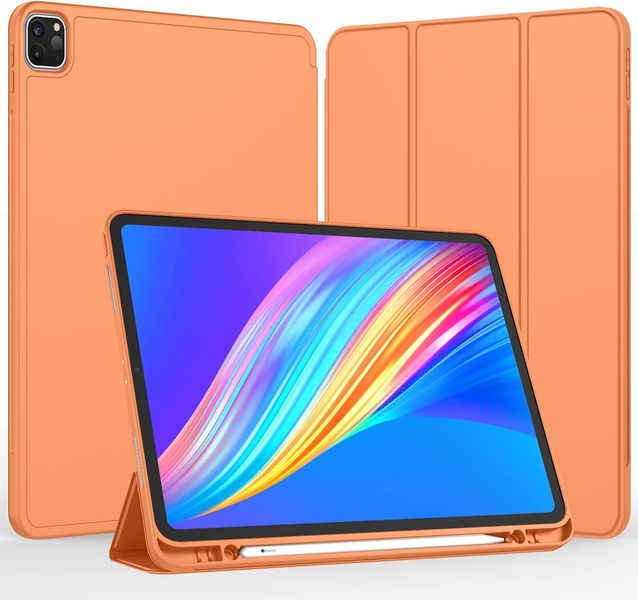 Чохол-книжка CDK шкіра силікон Smart Cover Слот Стилус для Apple iPad Pro 12.9" 5gen 2021 (011191) (orange) 014762-058 фото