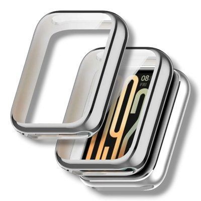 Чехол-накладка 2шт CDK для Xiaomi Mi Smart Band 9 Pro | Silicone Face Case (018828) (silver) 023151-227 фото