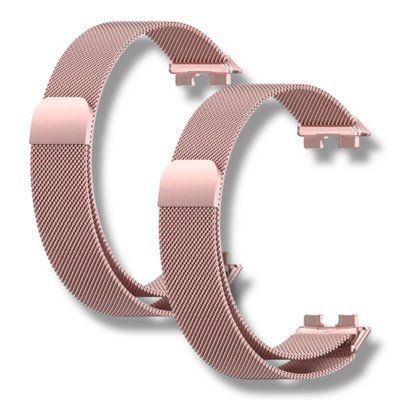 Ремінець 2 шт. CDK для Huawei Band 10 | Metal Milanese Loop Magnetic (015813) (pink rose) 021820-328 фото