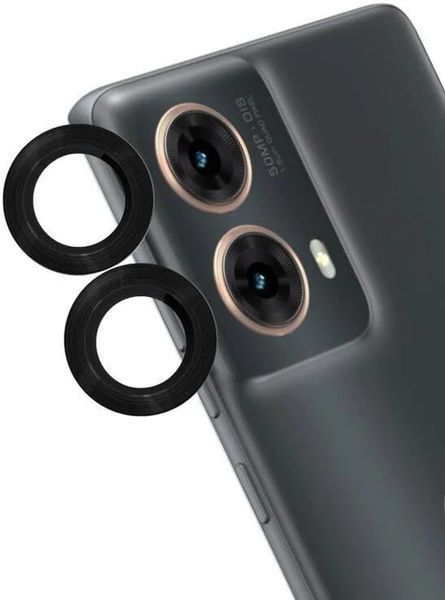 Защитное стекло 2шт CDK для Motorola Moto G85 | на камеру Lens Metal Ring Eagle Eye (022516) (black) 022628-062 фото