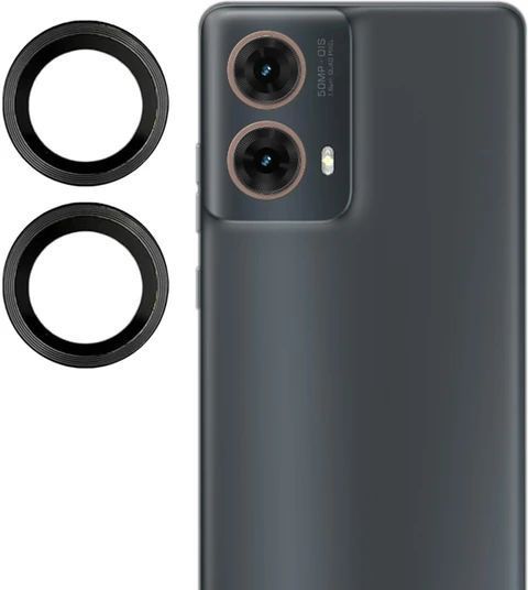 Защитное стекло 2шт CDK для Motorola Moto G85 | на камеру Lens Metal Ring Eagle Eye (022516) (black) 022628-062 фото