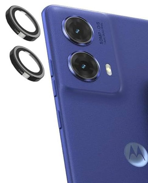 Защитное стекло 2шт CDK для Motorola Moto G85 | на камеру Lens Metal Ring Eagle Eye (022516) (black) 022628-062 фото