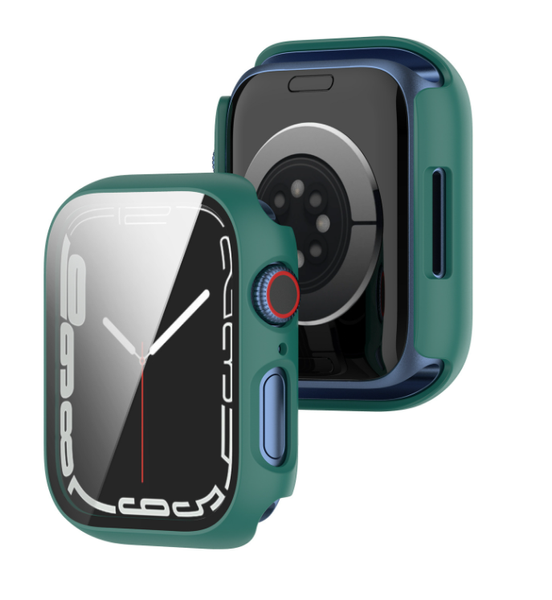 Чехол-накладка DK Пластик Soft-Touch Glass Full Cover для Apple Watch 41mm (green) 013558-133 фото