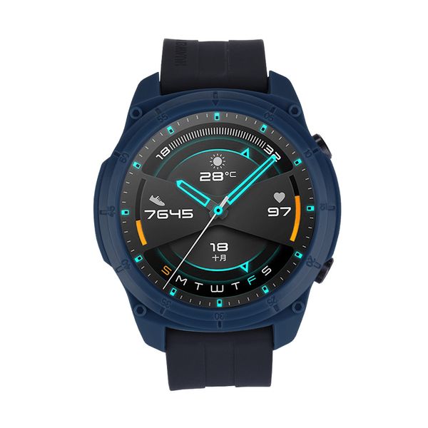 Чехол-бампер DK Silicone Outlines для Huawei Watch GT 2 46mm (LTN-B19) (dark blue) 012860-132 фото