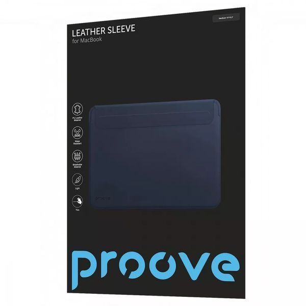 Чехол-конверт Proove для Apple MacBook Pro 13" 2016 - 2019 | Leather Sleeve (021076) (black) 021678-690 фото