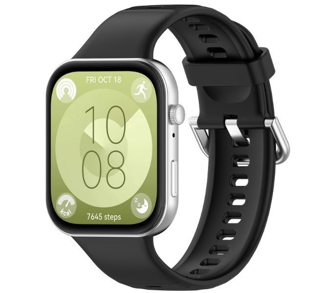 Ремінець CDK для Huawei Watch Fit 4 Pro | Silicone Sport Classic (017792) (black) 020997-124 фото