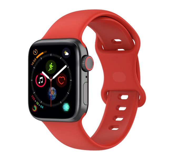 Ремешок CDK для Apple Watch Ultra 49mm (Series 1/2) | M / L Silicone Sport Band Double Loop (014417) (red) 018065-126 фото