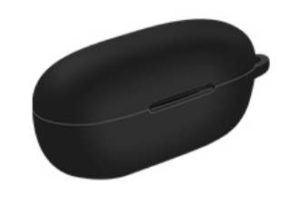 Чохол-накладка DK Silicone Candy Friendly з карабіном для Xiaomi QCY T17 (black) 013777-064 фото