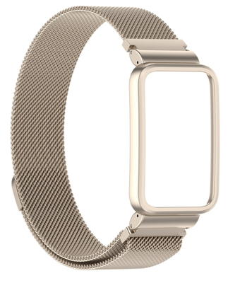 Ремінець-бампер DK Metal Milanese Loop Magnetic для Xiaomi Mi Band 7 Pro (Ivory) 015695-008 фото