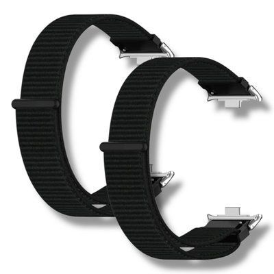 Ремешок 2шт CDK для Xiaomi Mi Smart Band 9 Pro | Nylon Sport Loop (017323) (black) 022131-124 фото