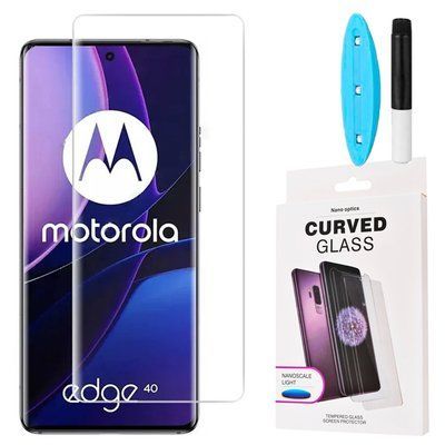 Защитное стекло 2шт CDK для Motorola Edge 40 Neo | UV Curved (017258) (clear) 018714-063 фото