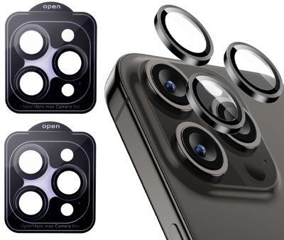 Захисне скло на камеру 2шт CDK для Apple iPhone 14 Pro Max | Lens Metal Ring Eagle Eye (015733) (black) 019602-062 фото