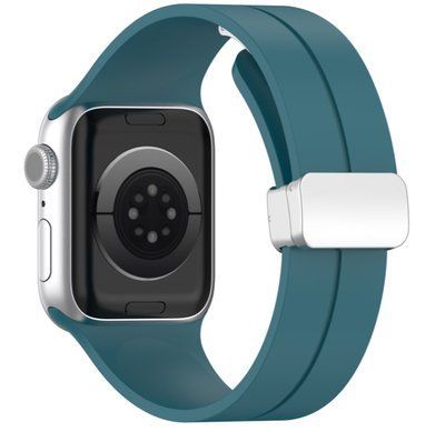 Ремешок DK для Apple Watch 38mm (Series 1 / 2 / 3) | Silicone Sport Magnetic (017247) (ocean blue / silver) 017247-079 фото