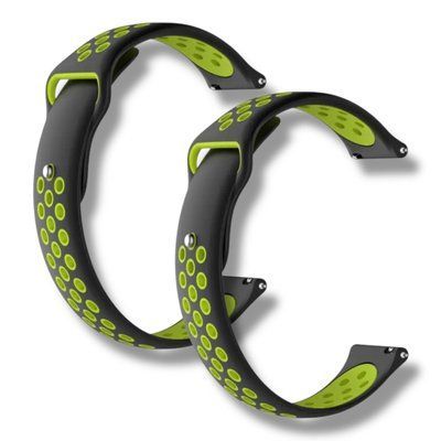 Ремешок 2шт CDK для Xiaomi Redmi Watch 5 Lite | 22mm Silicone Sport Band Nike (011907) (black / green) 022299-962 фото