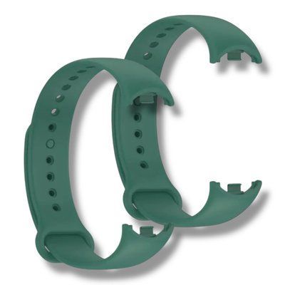 Ремінець 2 шт CDK для Xiaomi Mi Smart Band 8 | Silicone Sport Band (015812) (dark green) 022274-434 фото