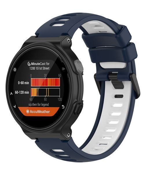 Ремешок CDK для Garmin Forerunner 620 | Silicone Double Color Sport Band Classic (022055) (blue / white) 022257-064 фото