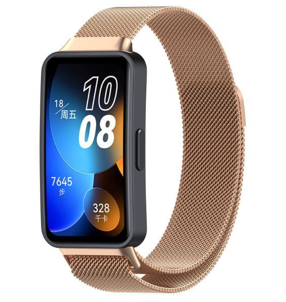 Ремінець CDK для Huawei Band 10 | Metal Milanese Loop Magnetic (015813) (rose gold) 020136-229 фото