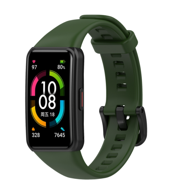 Ремешок DK Silicone Sport Band Classic для Honor Band 6 / 7 (011342) (virid) 011342-637 фото