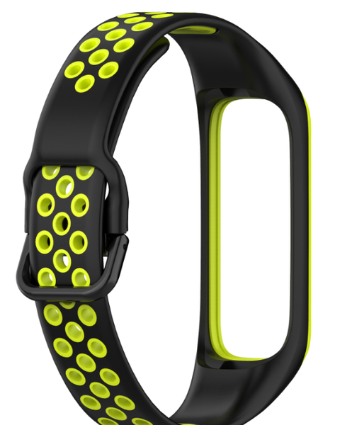 Ремінець DK Silicone Sport Band Nike для Samsung Galaxy Fit2 (R220) (black/green) 016451-962 фото