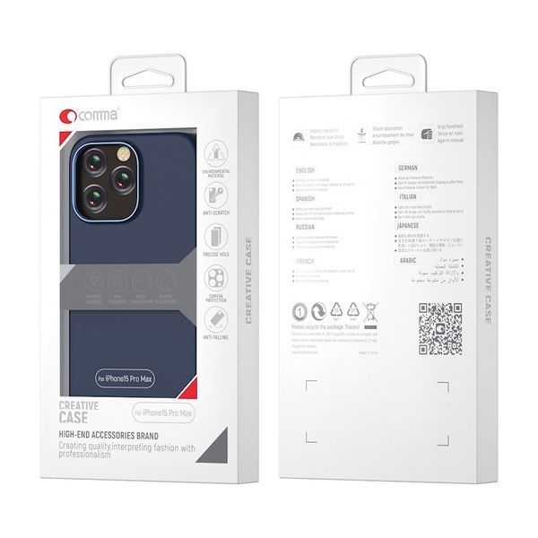 Чохол для Comma для Apple iPhone 16 Pro | Nature Series Magsafe Silicone Case (black) 021667-076 фото