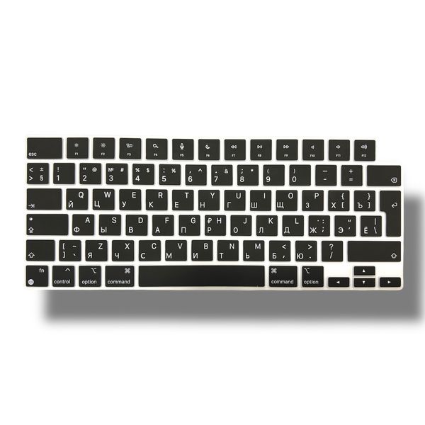 Накладка силікон на клавіатуру для Apple MacBook Air 13" Retina 2022 (A2681) UK (013303) (black) 014252-690 фото