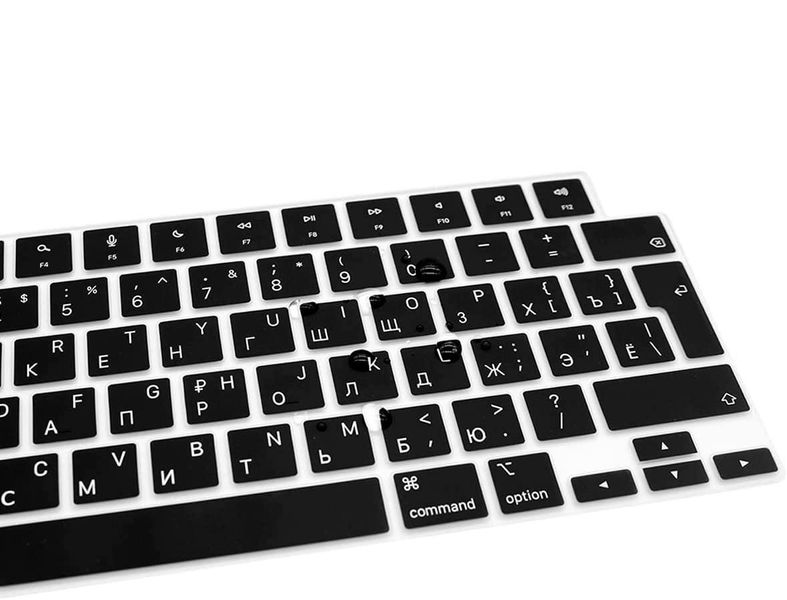 Накладка силікон на клавіатуру для Apple MacBook Air 13" Retina 2022 (A2681) UK (013303) (black) 014252-690 фото