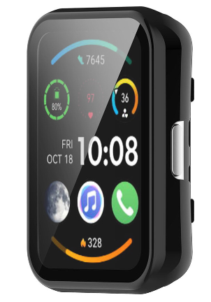 Чохол-накладка CDK Пластик Gloss Скло Full Cover для Oppo Watch Free (016318) (black) 016334-124 фото