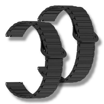 Ремешок 2шт CDK для Xiaomi Redmi Watch 5 Lite | 22mm Silicone Shaped Magnetic Band (018823) (black) 022305-124 фото