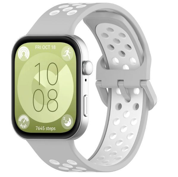 Ремешок CDK для Huawei Watch Fit 4 Pro | Silicone Sport Band Nike (017791) (grey / white) 020994-961 фото