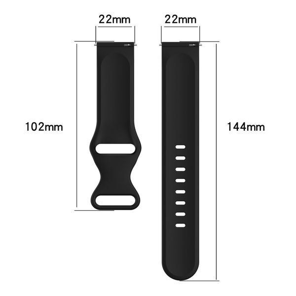 Ремінець CDK для OnePlus Watch 2 | "L" 22mm Silicone Sport Band Double Loop (023334) (black) 023484-124 фото