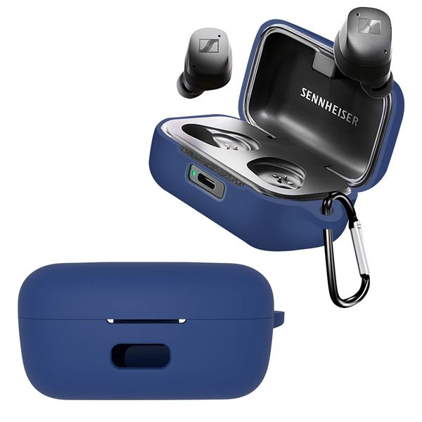 Чохол-накладка CDK Silicone Candy Friendly з карабіном для Sennheiser Momentum True Wireless 4(017220) (dark blue) 017517-065 фото