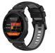 Ремешок CDK для Garmin Forerunner 620 | Silicone Double Color Sport Band Classic (022055) (black / grey) 022257-960 фото 2
