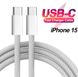 Кабель PD 60W USB-C на USB-C (1m) Woven для Apple iPhone 15 (OEM) (white) 017137-407 фото 4