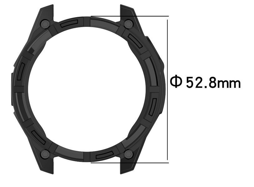 Чохол-бампер 2 шт CDK для Garmin Fenix 8 51 mm Solar | Силікон Outlines (018835) (black) 022789-124 фото