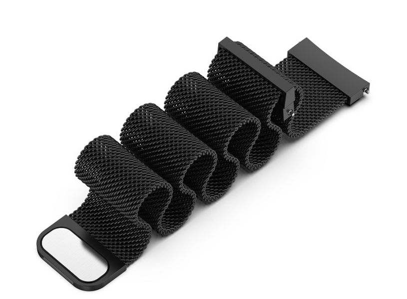 Ремінець DK Metal Ring Milanese Loop Magnetic 22mm для Xiaomi Haylou Solar LS05 (black) 013590-124 фото