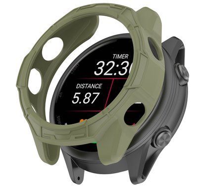Чохол-бампер DK для Garmin Frenner 570 47 mm | Силікон Outlines (green) 022061-133 фото